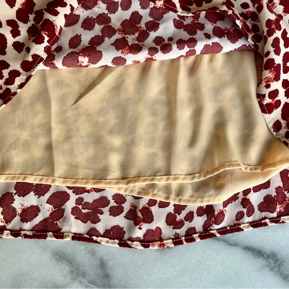 H&M Maroon and Tan Leopard Print Shift Dress - Picture 6 of 9